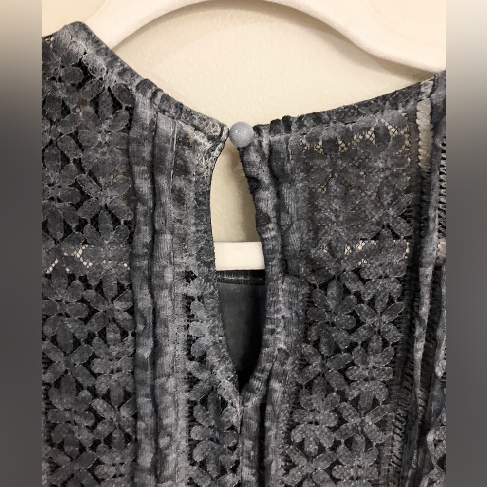 NWOT POL Textured Navy Blue/Grey Mini Dress/Tunic with Amazing Detailing - Picture 5 of 8